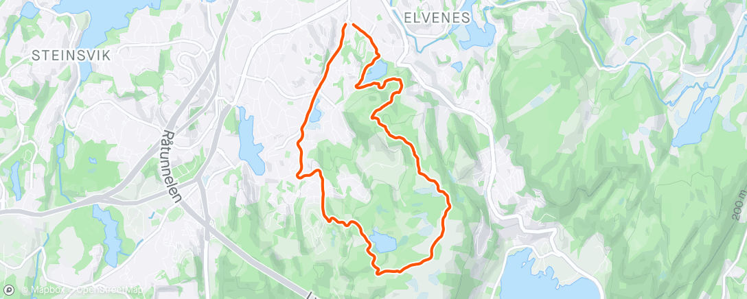 Map of the activity, Lunch Run