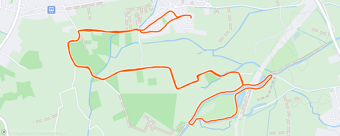 Map of the activity, Afternoon Run