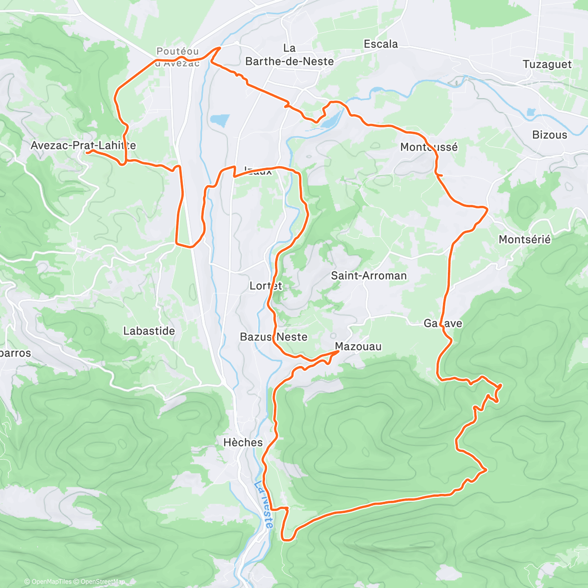 Map of the activity, Gravel