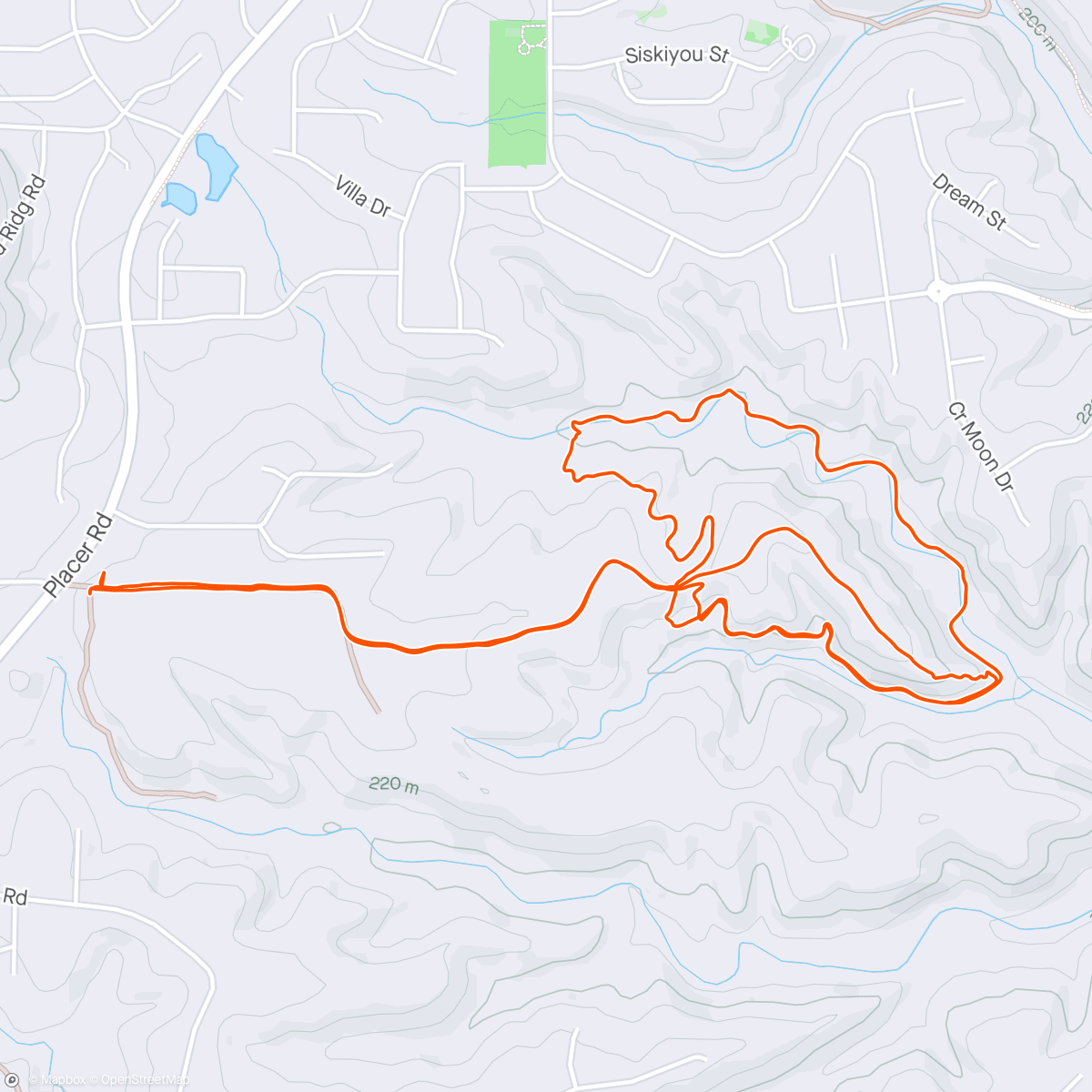 Map of the activity, Ladies Ride