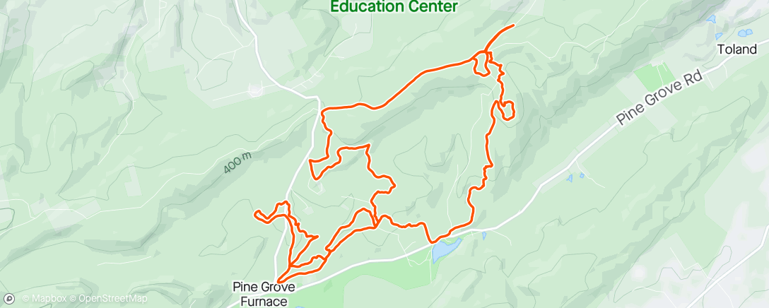 Map of the activity, MTB Michaux