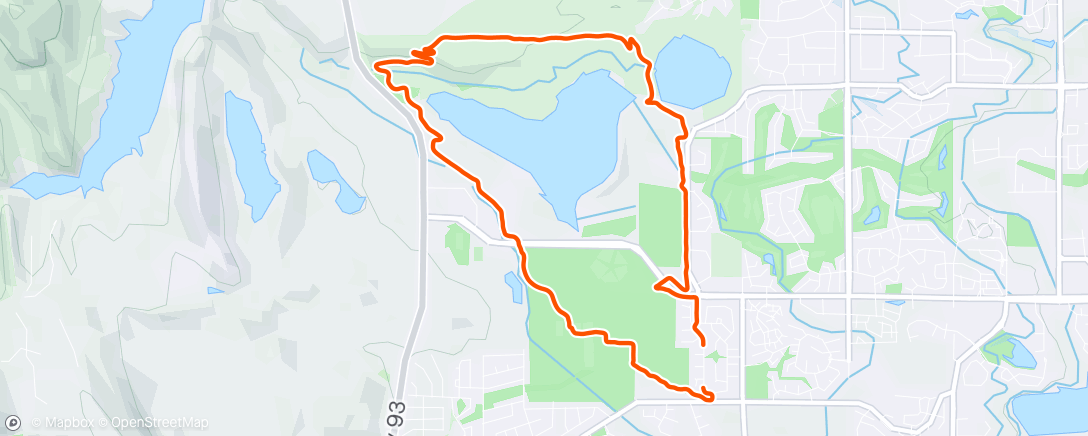Map of the activity, Family ride, dog run