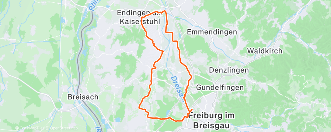 Map of the activity, Kaiserstuhl Runde