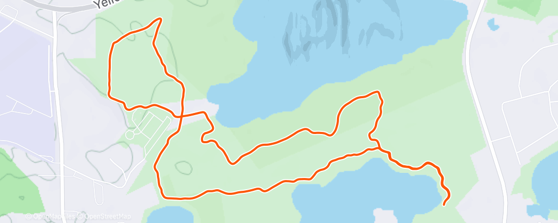 Map of the activity, Afternoon Run