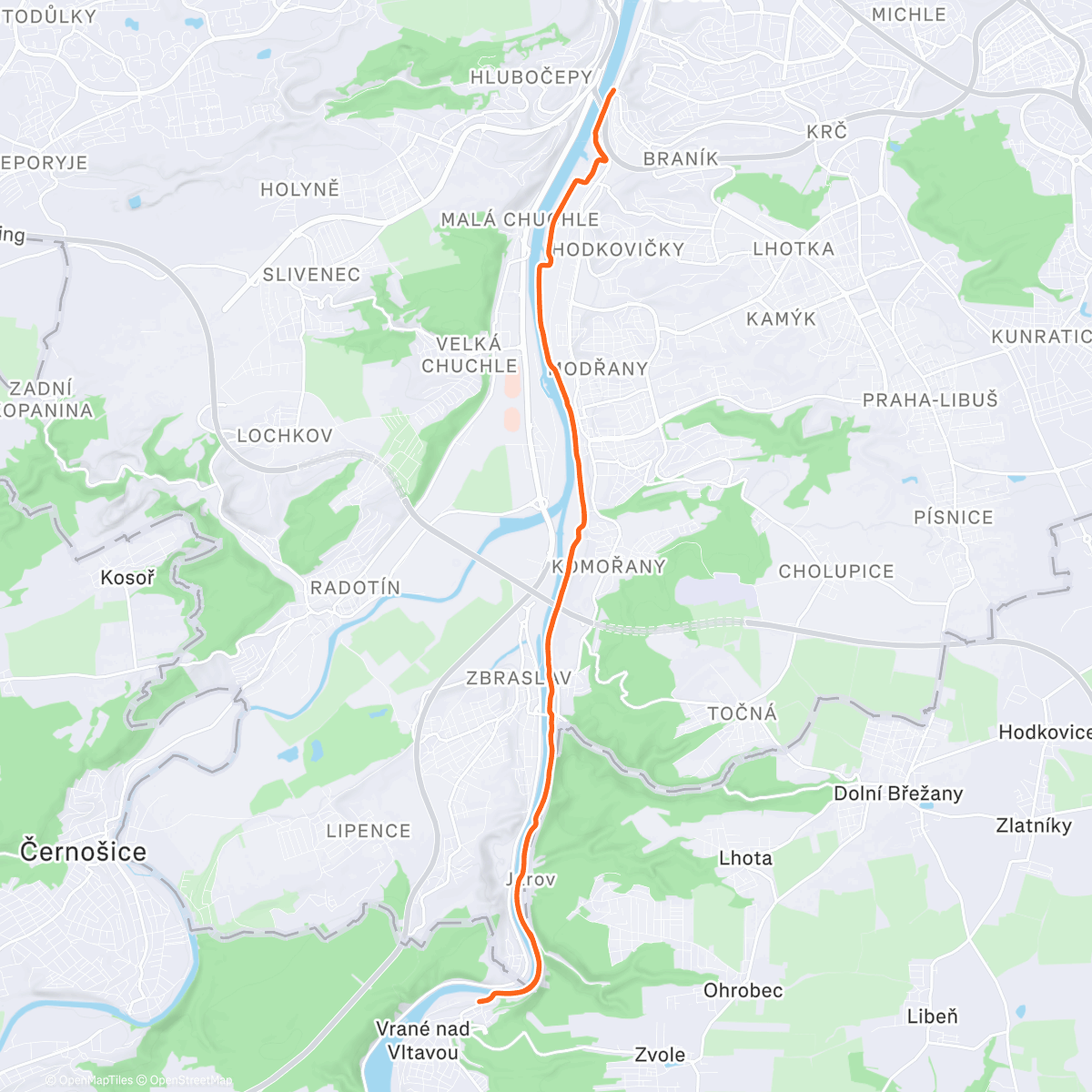 Map of the activity, Morning Run w/ Nicola