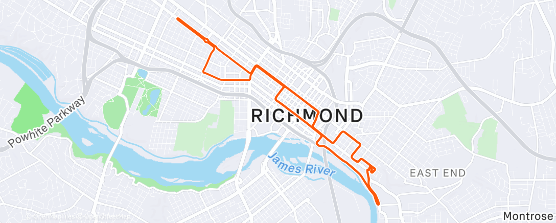 Map of the activity, Zwift - Garmin UNBOUND Gravel Training Plan | Goin' for Gravel on Richmond Loop Around in Richmond