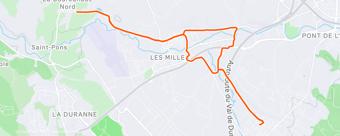 Map of the activity, Morning Run