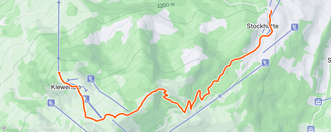 Map of the activity, Afternoon Hike