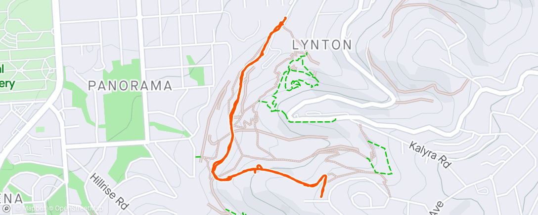 Map of the activity, Lynton uphill ⬇️recovery walk 🥵
