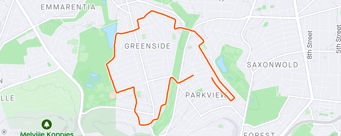Mapa da atividade, TH 🐕 Greenside Route