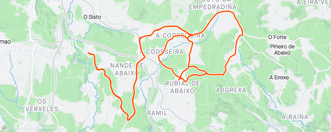 Mapa de la actividad (Evening Ride)