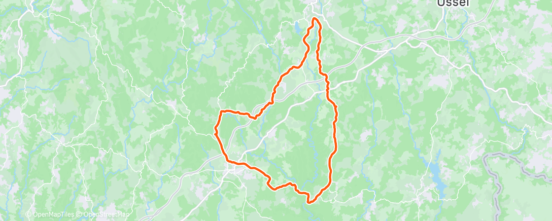 Map of the activity, Sortie vélo le midi