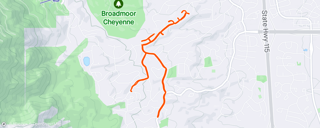 Map of the activity, Roads all to myself