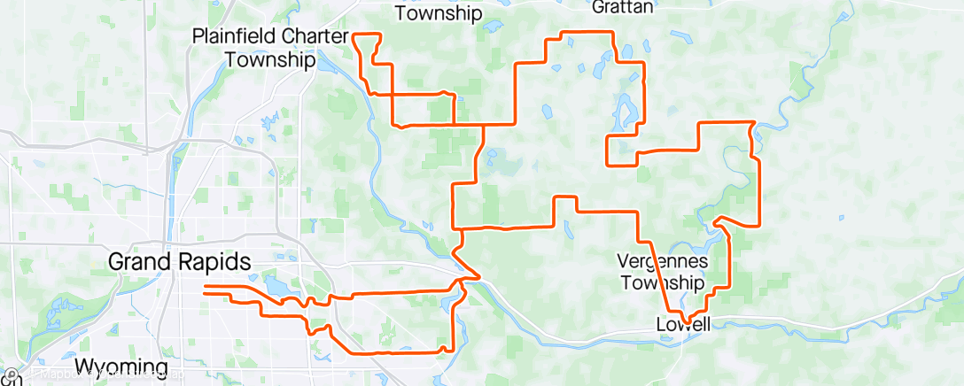 Map of the activity, beautiful day to ride