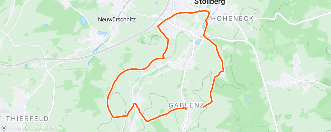Map of the activity, Lauf am Nachmittag