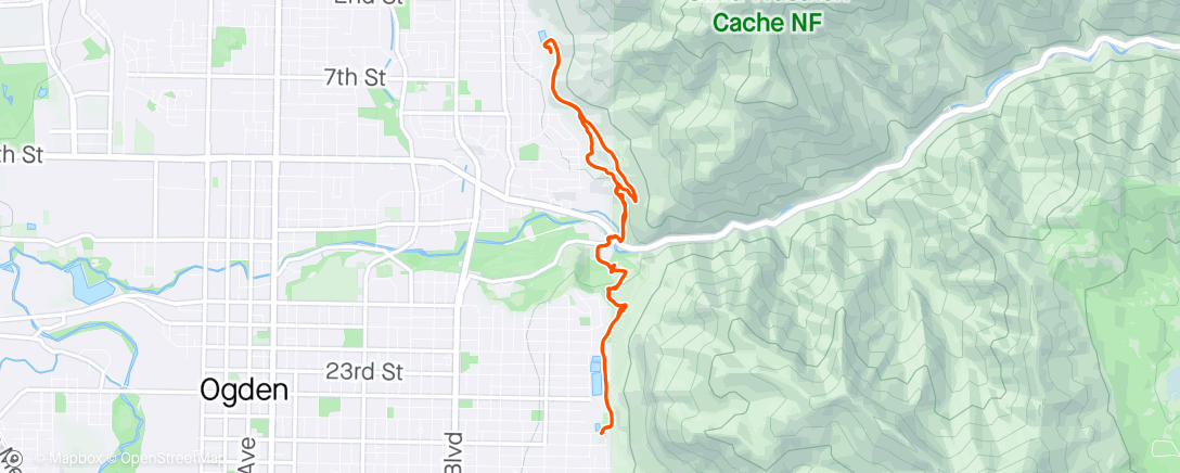 Map of the activity, Ogden trails with Charlotte