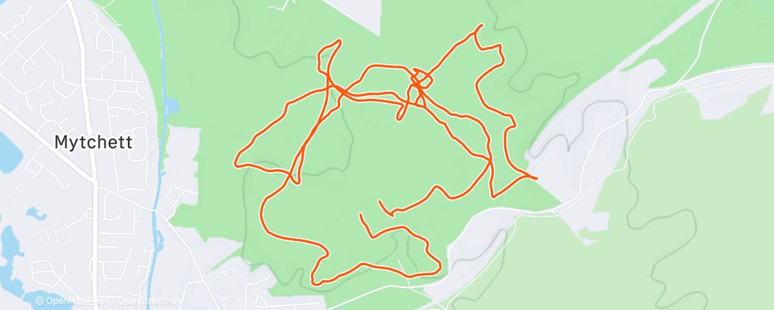 Map of the activity, Lunch Run