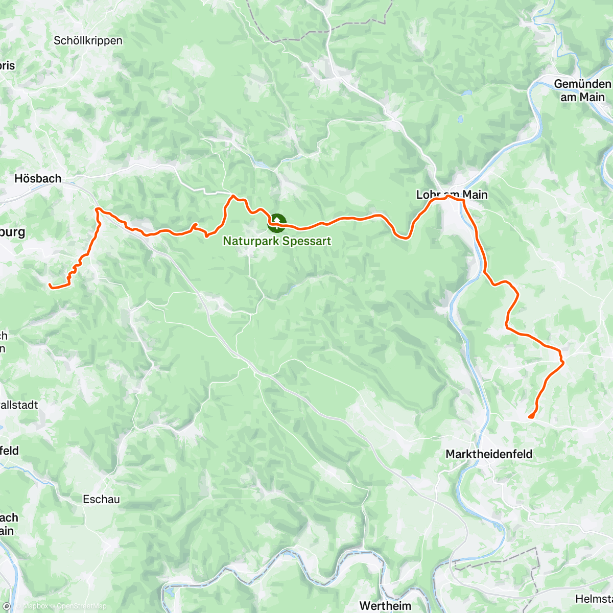 Map of the activity, Urspringer Straßen