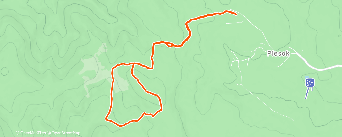 Map of the activity, Afternoon Hike