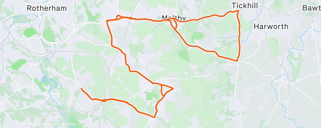 Mapa da atividade, Morning Ride