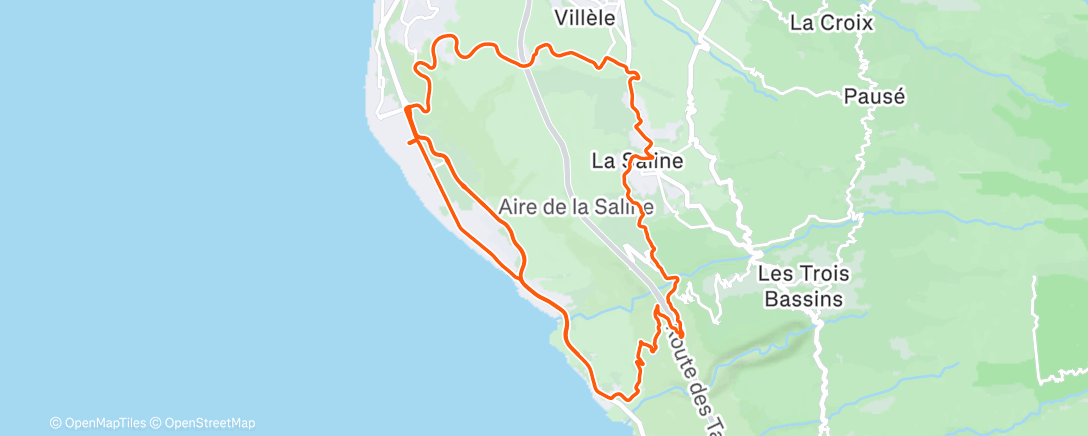 Map of the activity, Une belle pluis tropicale dans montee panon pour arrosee  la fin annee