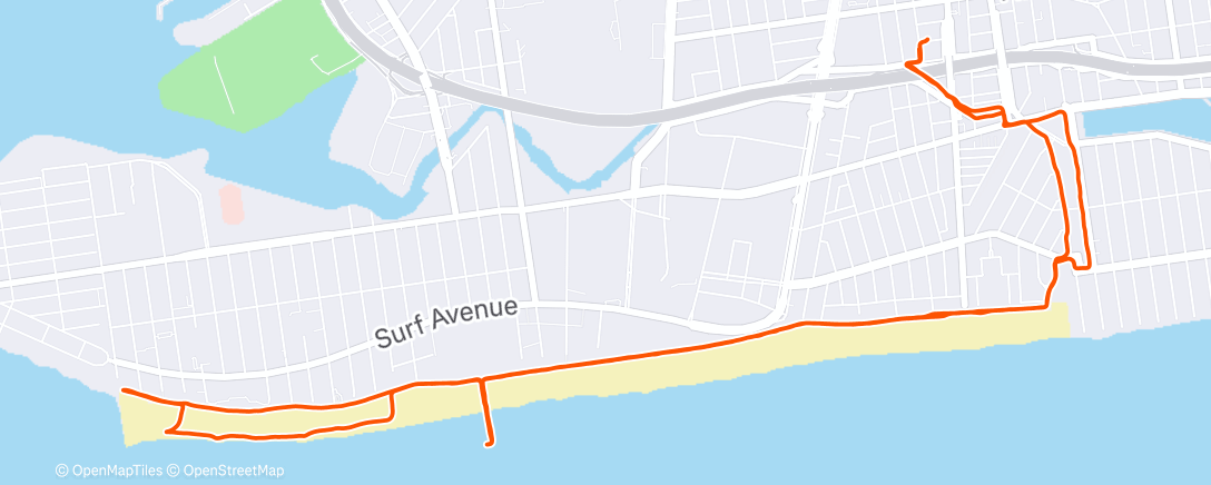 Map of the activity, Morning Run