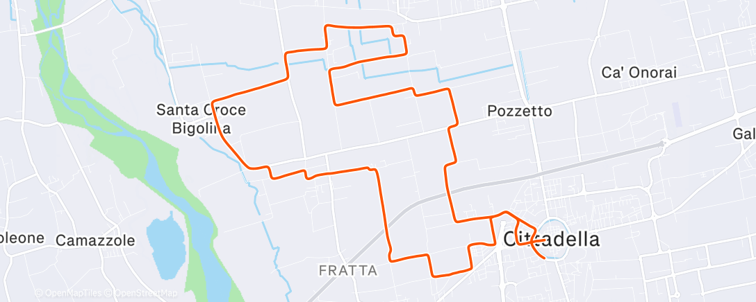 Map of the activity, Morning Run