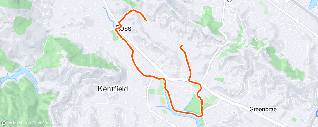 Map of the activity, Afternoon Run