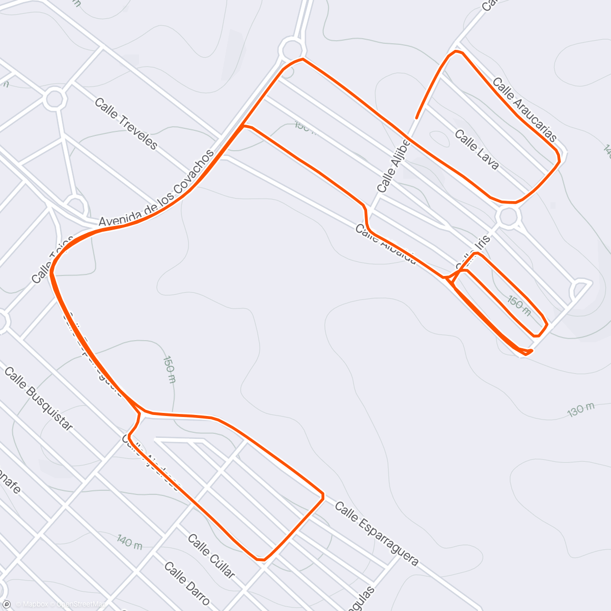 Map of the activity, Camposol run