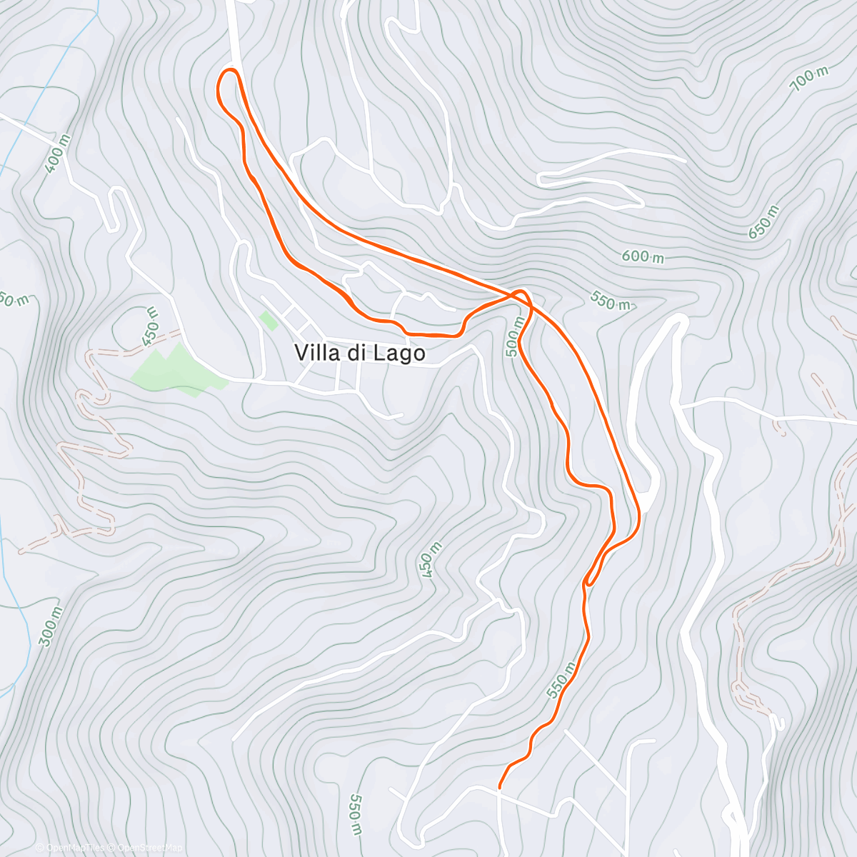 Map of the activity, Corsa mattutina