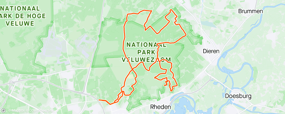 Carte de l'activité Ochtendrit op mountainbike