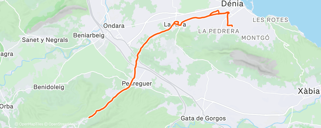 Mapa de la actividad, Lunch Ride