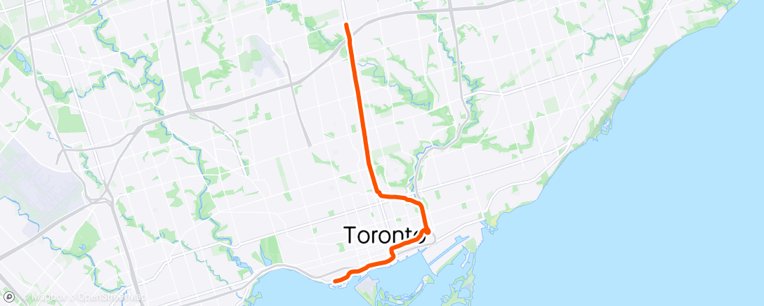 Karte der Aktivität „Toronto Half Marathon 🏁”