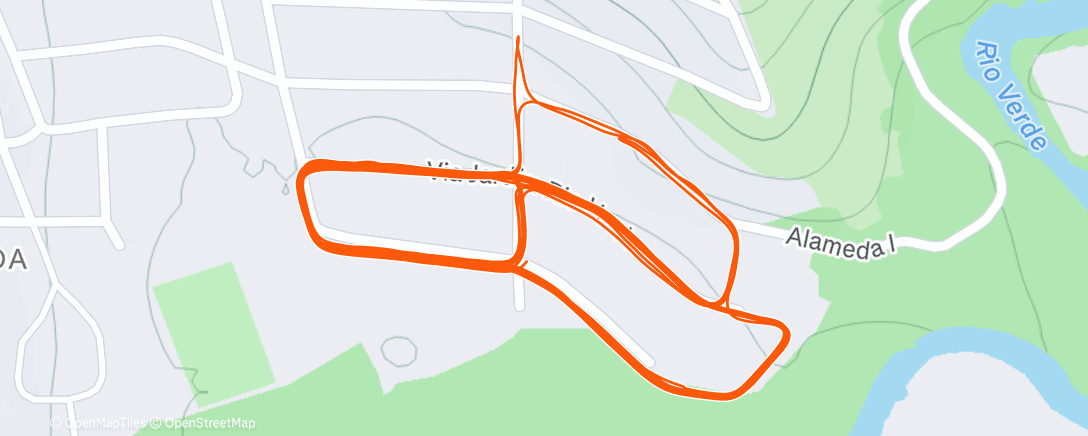 Map of the activity, Corrida da tarde