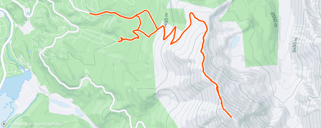 Map of the activity, Baldy