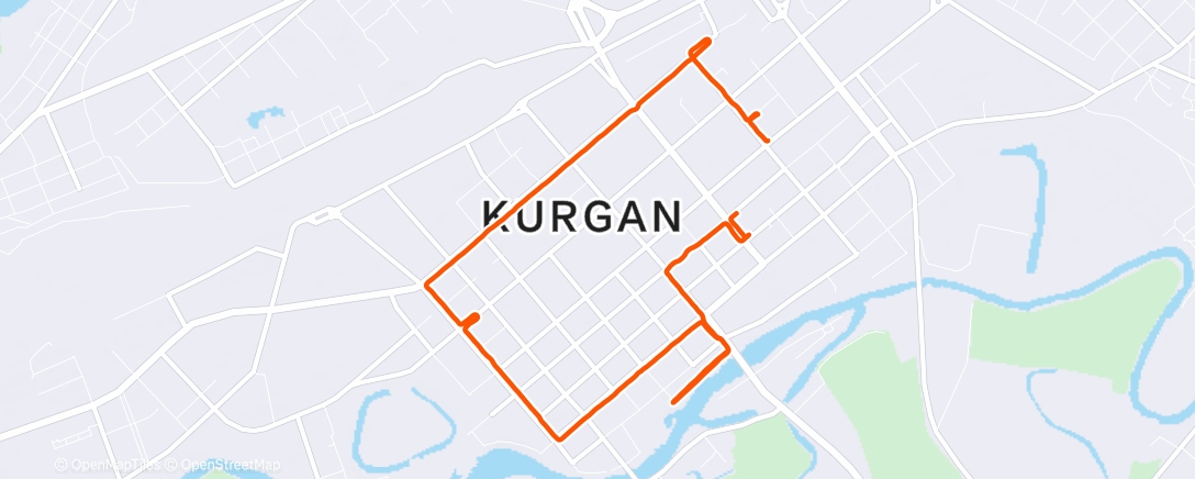 Map of the activity, Вечерний забег