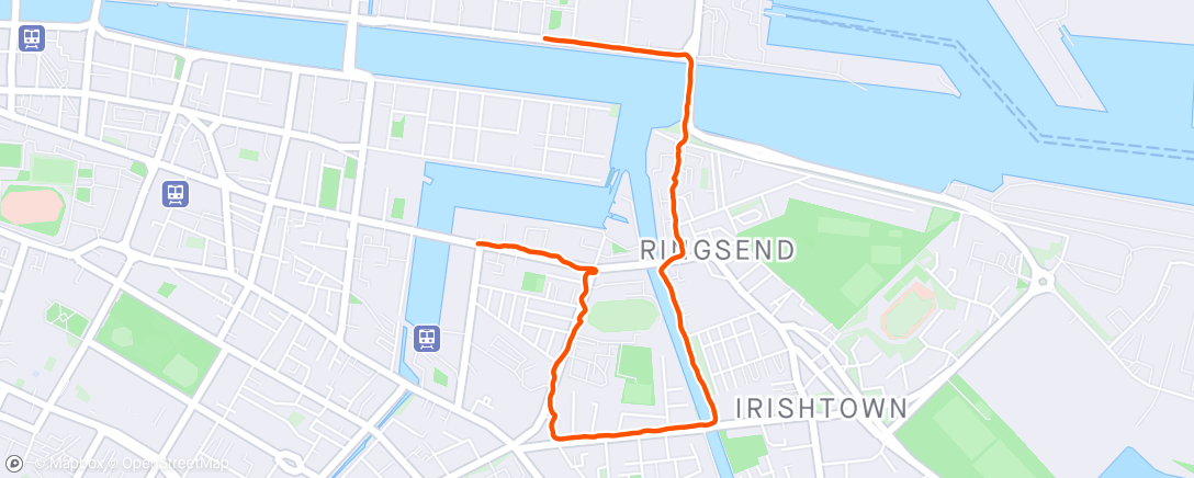 Map of the activity, Friday Run