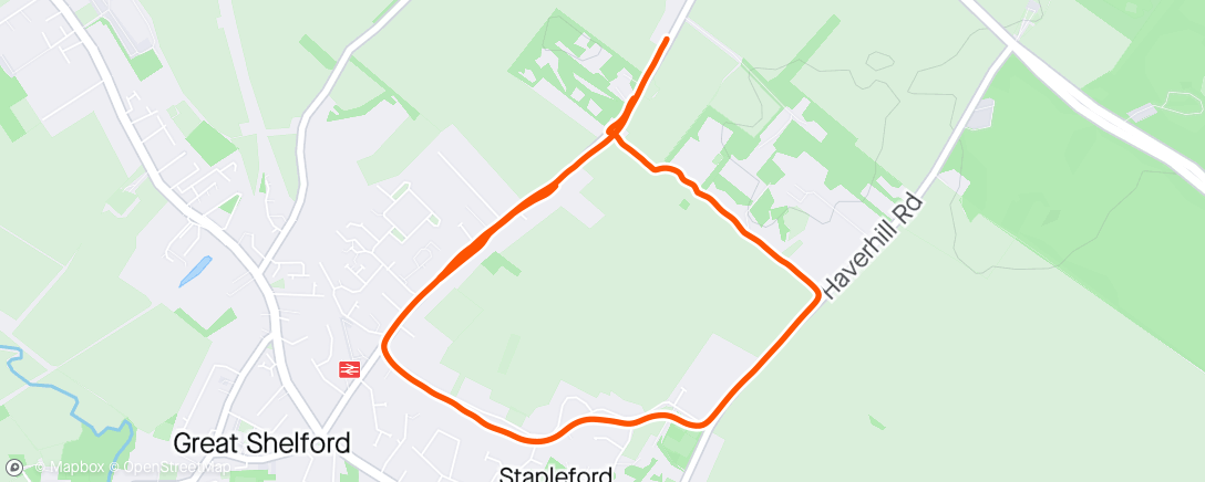 Map of the activity, Afternoon Run