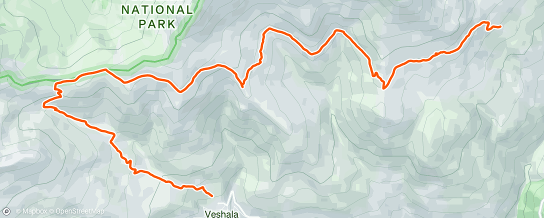 Map of the activity, Morning Hike
