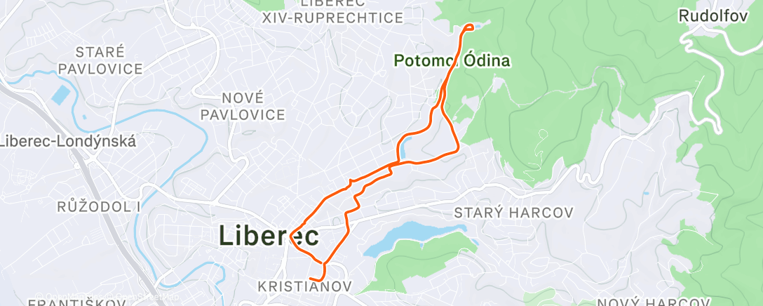 Map of the activity, Morning Walk