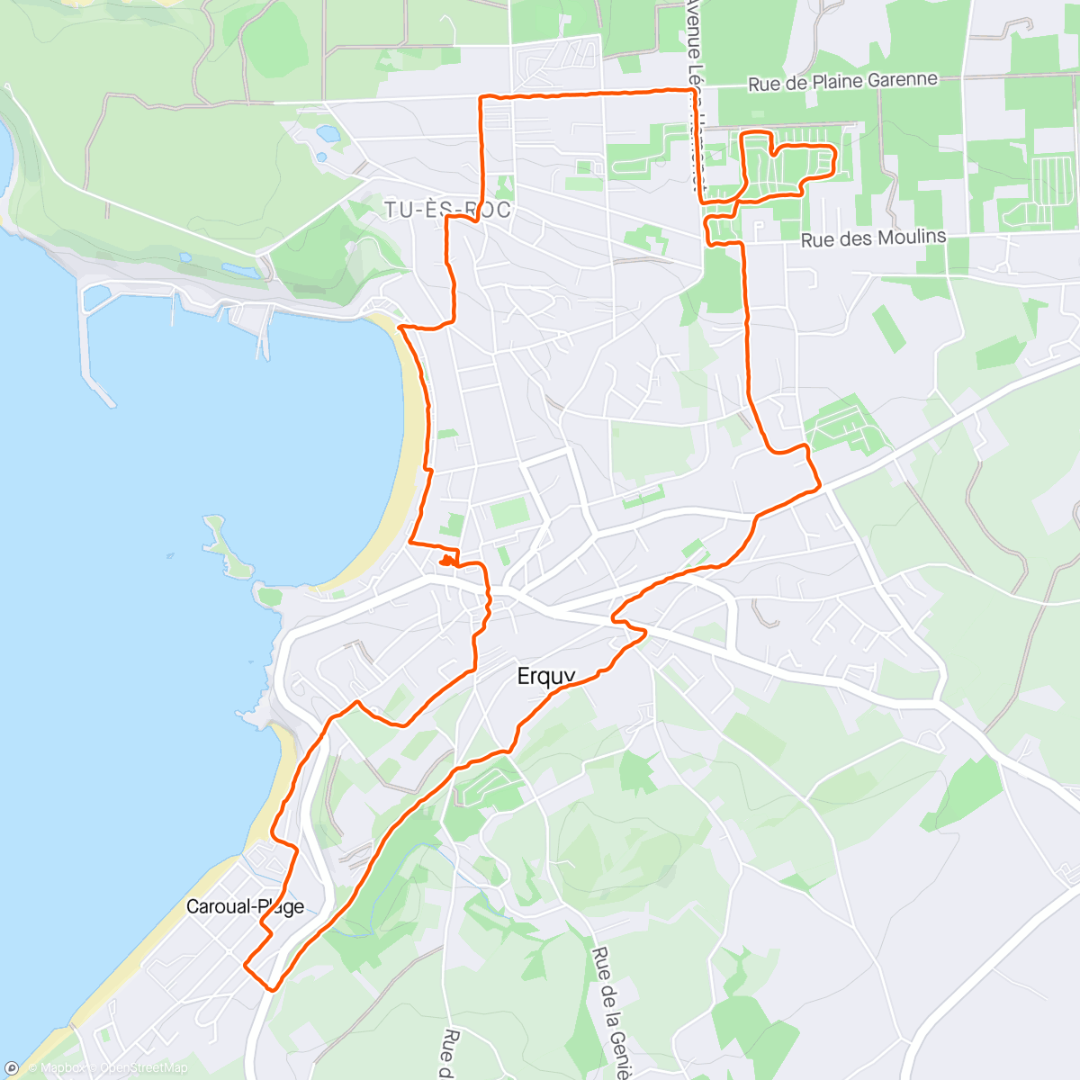 Map of the activity, Du Yellow Village au Bled, Mission Victuailles Pour le Trio. Direction le bourg à pied, impro marche.