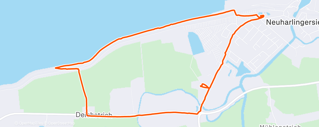 Map of the activity, Wanderung am Mittag