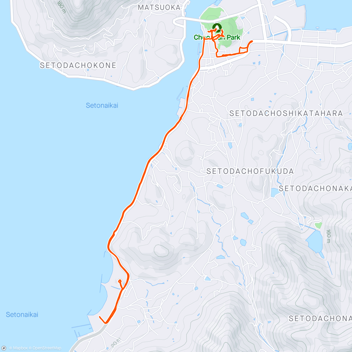 Map of the activity, Pre-Onsen ride & Shrine visits