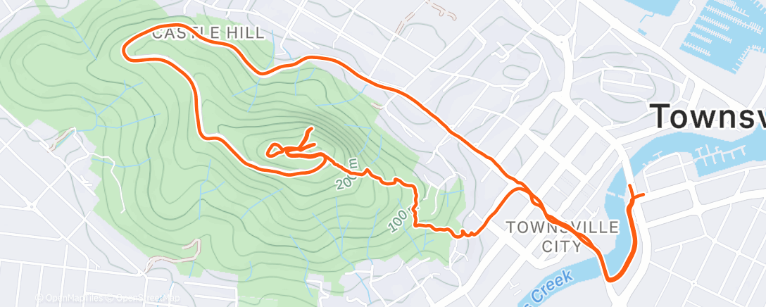 Map of the activity, Lunch Trail Run
