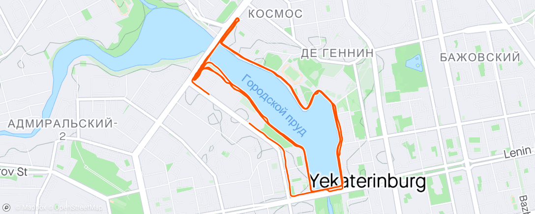 Map of the activity, Утренний забег