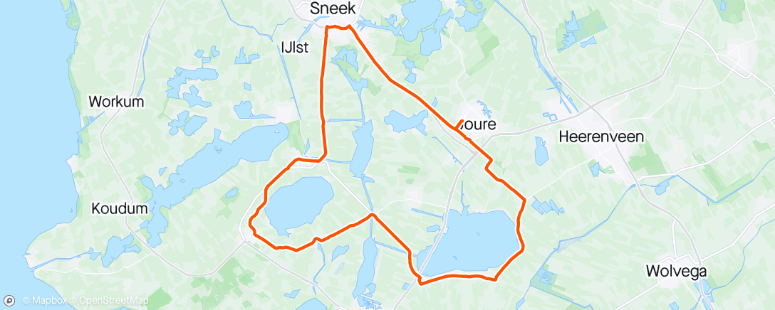 Map of the activity, Ochtendrit met Douwe