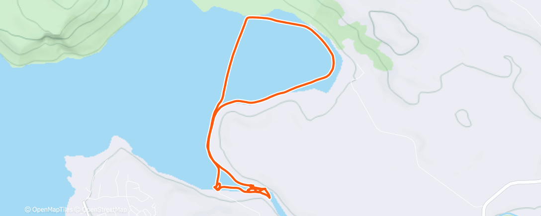 Map of the activity, Morning Kayaking