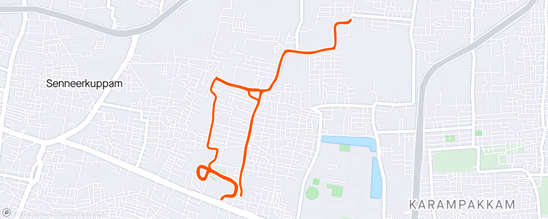Map of the activity, Rothanaiyana run in heat - 21 km ^ zone 2