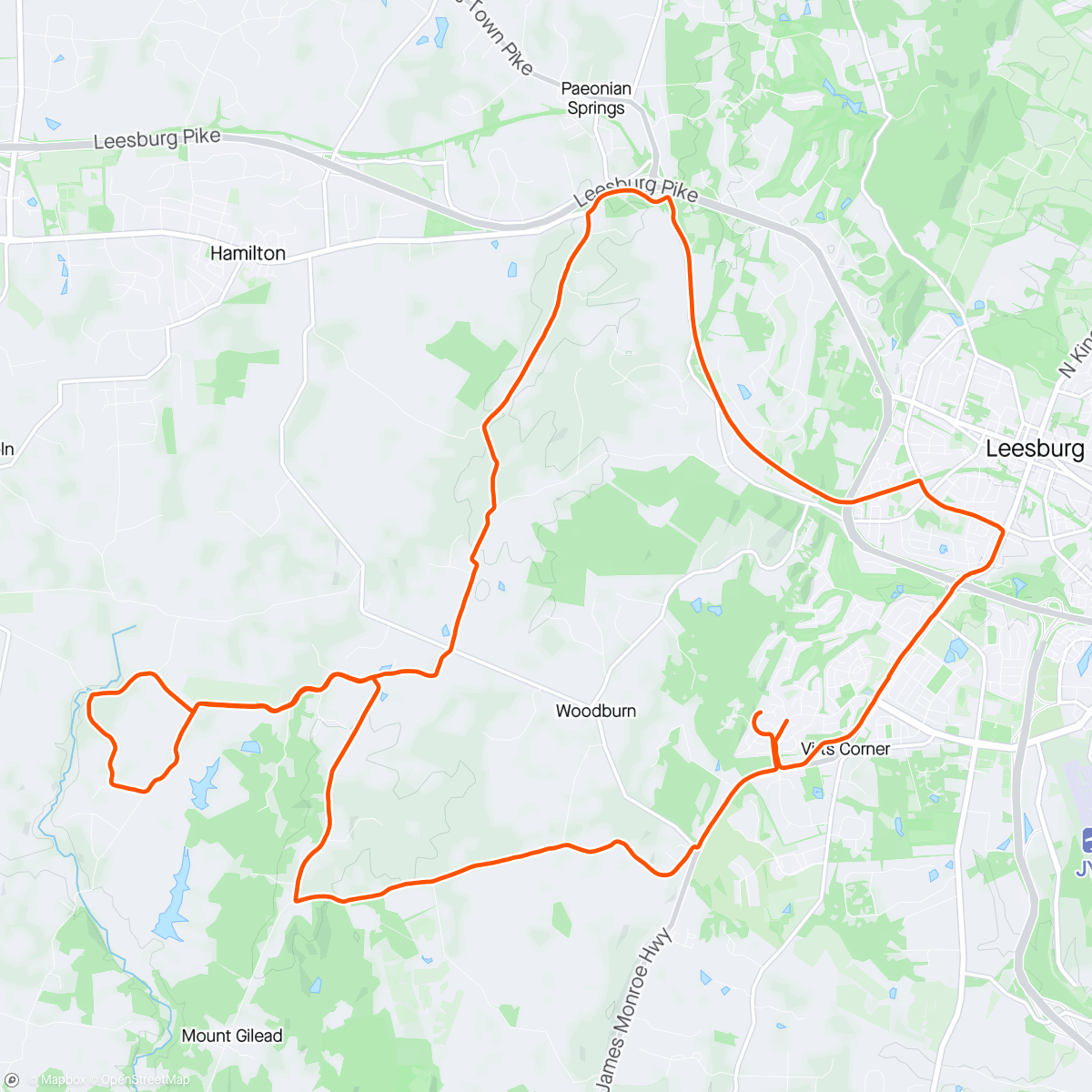 Map of the activity, Home Base Ride