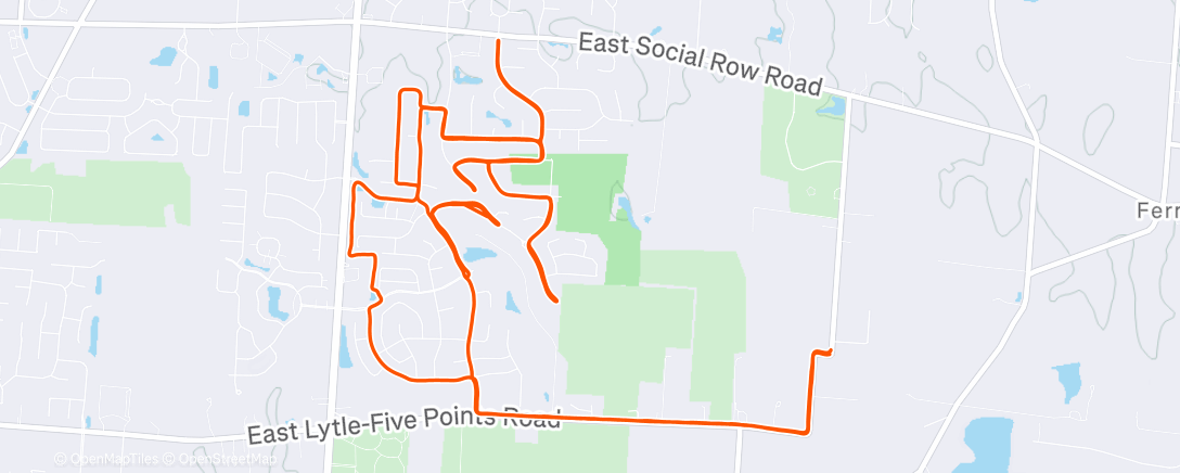 Map of the activity, Tempo in the middle